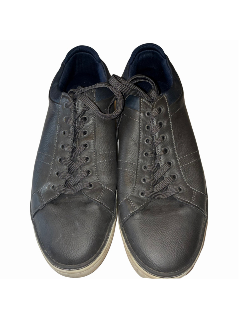 Men's Aldo Sneakers Dark Grey and Navy Leather Low Top Shoes